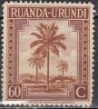 RUANDA-URUNDI N 133 de 1943 oblitr