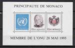 Monaco - Bloc N 62 ** ( TP N 1885  1887 de 1993 )