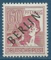 Allemagne Berlin N14 Ouvrier 60p brun-rouge surcharg neuf**