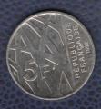 France 1992 Pice de Monnaie Coin 5 Francs Pierre Mends France