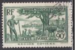 COTE d'IVOIRE N 156 de 1939 oblitr