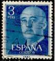 Espagne/Spain 1955 - Caudillo Franco, 3 Ptas - YT 866 