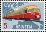 Suisse 1962 Y&T 689 oblitr Trans-Europe express