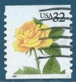 USA N2568 Rose jaune oblitr (roulette, dentel verticalement)