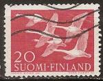finlande - n 445  obliter - 1956 (pliure)
