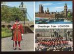 CPM non crite Royaume Uni LONDRES Greetings from LONDON Multi vues
