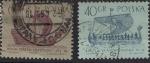 Pologne - Y.T. 1245 et 1246 - Voilier - oblitr - anne 1963