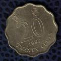 Hong Kong 1997 Pice de Monnaie Coin Twenty Cents