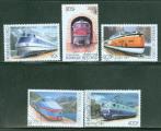 Congo-Brazaville oblitr Diffrentes locomotives (4 timbres)