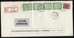 Norvge enveloppe recommande 1972 avec timbres poque Universitetssamskipnaden 