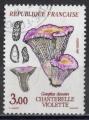 France 1987; Y&T n 2489; 3,00F chanterelle violette, srie champignons