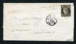 Rare lettre de Paris pour Angers ( Bureau D 1850 ) avec un n° 3 - Signé Calves