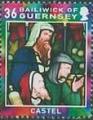 Guernesey 2005 - Nol : les 3 rois mages, vitrail  Castel - YT 1075/SG 1092 **