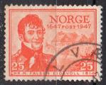 NORVEGE N 296 o Y&T 1947 Tricentenaire de la poste (Christian Magnus Falsen)