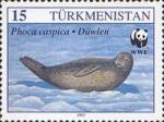 Turkmenistan 1993 Y&T 40 oblitr Faune en danger - Phoque