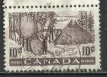 Canada 1950; Y&T n 241; 10c, schages des peaux