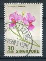 Timbre de SINGAPOUR  1962-68  Obl  N 60  Y&T  Fleurs