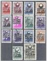 Petit lot de 14 timbres de service de Turquie