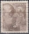 EUES - 1950 - Yvert n 791B -  Gnral Franco - Belle oblitration Madrid 1951