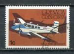 Timbre de GRENADE  1976  Obl  N 165  Y&T  Avion  Hlice