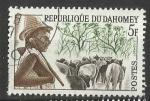 Dahomey 1963; Y&T n 181; 5F Peuhl et troupeau
