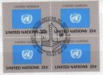 NU/UN (New York) 1989 -Drapeau des Nations Unies, bloc-YT 562/SC 569 , obl. PJ