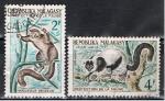 Madagascar / 1961 / Lmuriens / YT n 357 & 358 oblitrs