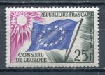 TIMBRE SERVICE Drapeau Conseil Europe  1958 - 59   Neuf *  N  19     Y&T