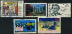 France : 5 timbres oblitrs de 1996, beaucoup d'oblitrations rondes