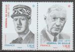 2020 5444 5445 Neuf ** Général de Gaulle 1890-1970 Diptyque