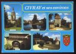 CPM 86 CIVRAY Multi vues Eglise Rives Charente Chteaux de l'Etang et de Leray