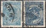 Argentine 1951 - Production : levage de bovins - 2 nuances de bleu - YT 511 