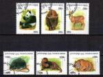 Cambodge 1999 Animaux Sauvages (45) srie complte Yv 1689  1694 oblitr used