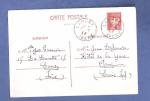 Entier postal France YT 387 CP , 1942 , cachet Lancey Isre