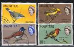 Maurice / 1965-67 / Oiseaux / YT n 266+267+269+270 oblitrs