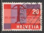 Suisse 1958; Y&T n 604, 20c, 25e anniv. de la marque de fabrique nationale