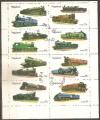  nagaland (inde) - feuillet n ?  obliter,locomotives - 1974