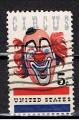 Etats-Unis / 1966 / Cirque, clown / YT n° 803, oblitéré