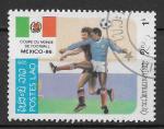 LAOS - 1985 - Yt n 618 - Ob - Coupe du monde football ; Mexique