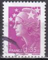 FRANCE N° 4345 de 2009 oblitéré le 1,35€ lilas TB cachet rond.