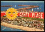 CPM  CANET PLAGE  Le Port et la Plage vue arienne