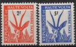 Haute Volta : Taxe n 22 et 23 x anne 1962
