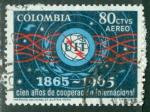 Colombie 1965 Y&T PA 447 oblitr Emblme de l'U.I.T.