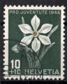 Suisse 1946; Y&T n 434; 10c + 10 fleur, narcisse; Pro Juventute