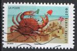 France 2014; Y&T n aa0979; L.V. 20g, carnet vacances, crabe & chteau de sable