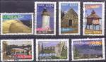 Lot de 7 timbres "la France  vivre" - oblitr - anne 2003  