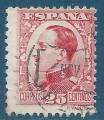 Espagne N408 Alphonse XIII 25c rouge carmin oblitr