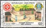 Gabon (Rp.) 1985 - Journe mondiale des lpreux, Ordre de Malte, obl - YT 579 