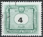 HONGRIE - 1953 - Yt TAXE n 197 - Ob - 50 ans timbre taxe 4 fi vert