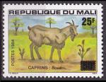 Timbre neuf ** n 496(Yvert) Mali 1984 - Bouc surcharg
